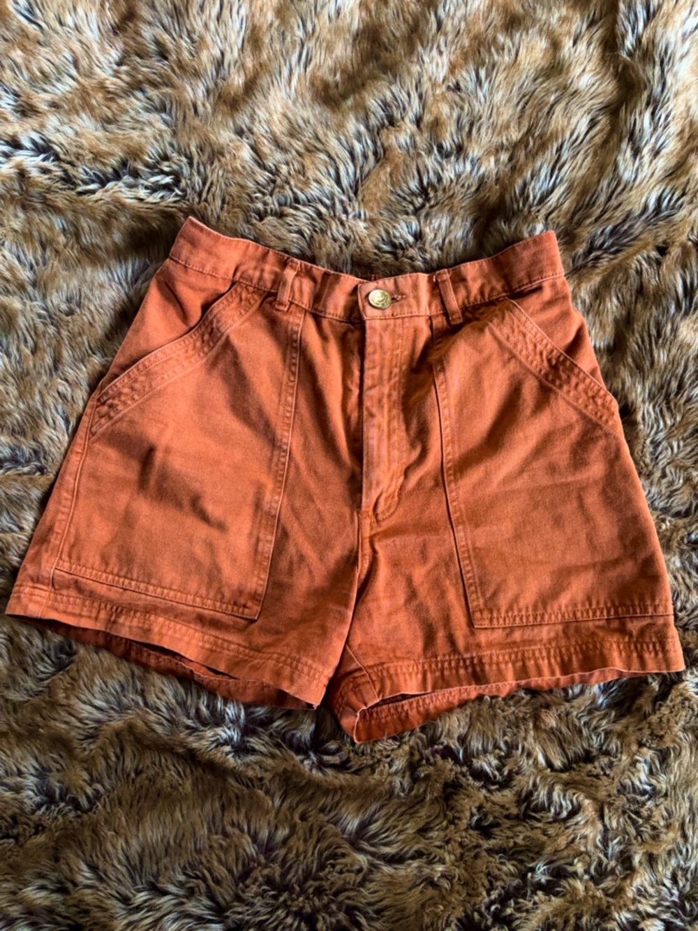 Big Bud Press Rust Orange Work Shorts